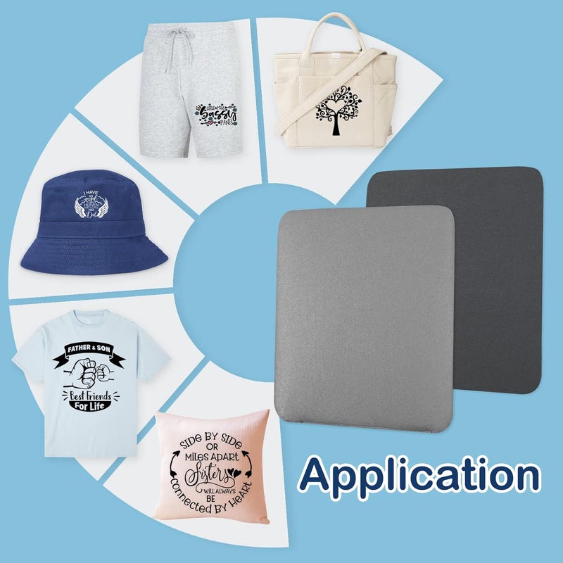 HTVRONT Heat Press Mat Compatible with Cricut Cutting Machine, Heat Press Pad 15"x15" for Craft Vinyl Ironing Insulation Transfer, Double Sides Applicable Heat Mat for Heat Press Machines - Image 3